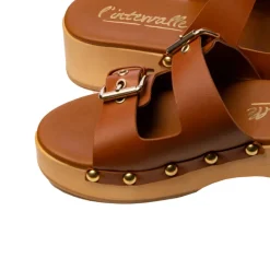 Wood Sandals-L'INTERVALLE Ronja Tan Leather