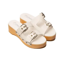 Wood Sandals-L'INTERVALLE Ronja White Leather