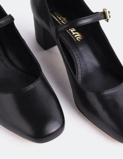 Mary-jane-L'INTERVALLE Rosalba Black Leather