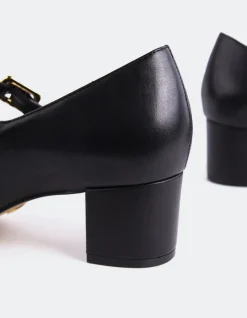 Mary-jane-L'INTERVALLE Rosalba Black Leather