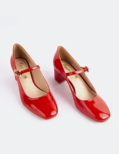 Mary-jane-L'INTERVALLE Rosalba Red Patent