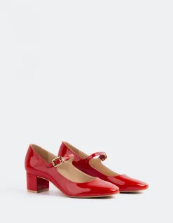 Mary-jane-L'INTERVALLE Rosalba Red Patent
