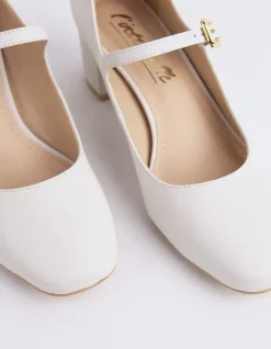 Mary-jane-L'INTERVALLE Rosalba White Leather