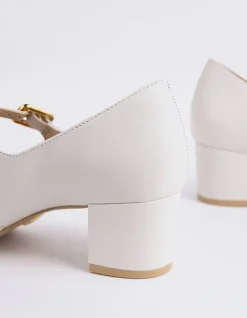 Mary-jane-L'INTERVALLE Rosalba White Leather