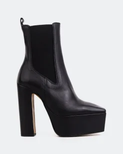 Platform|Ankle Boots-L'INTERVALLE Rosen Black Leather