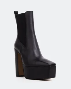 Platform|Ankle Boots-L'INTERVALLE Rosen Black Leather
