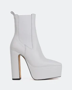 Platform|Ankle Boots-L'INTERVALLE Rosen White Leather