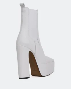 Platform|Ankle Boots-L'INTERVALLE Rosen White Leather