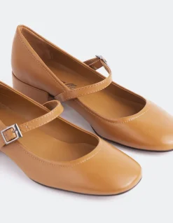 Mary-jane-L'INTERVALLE Rosyth Tan Leather
