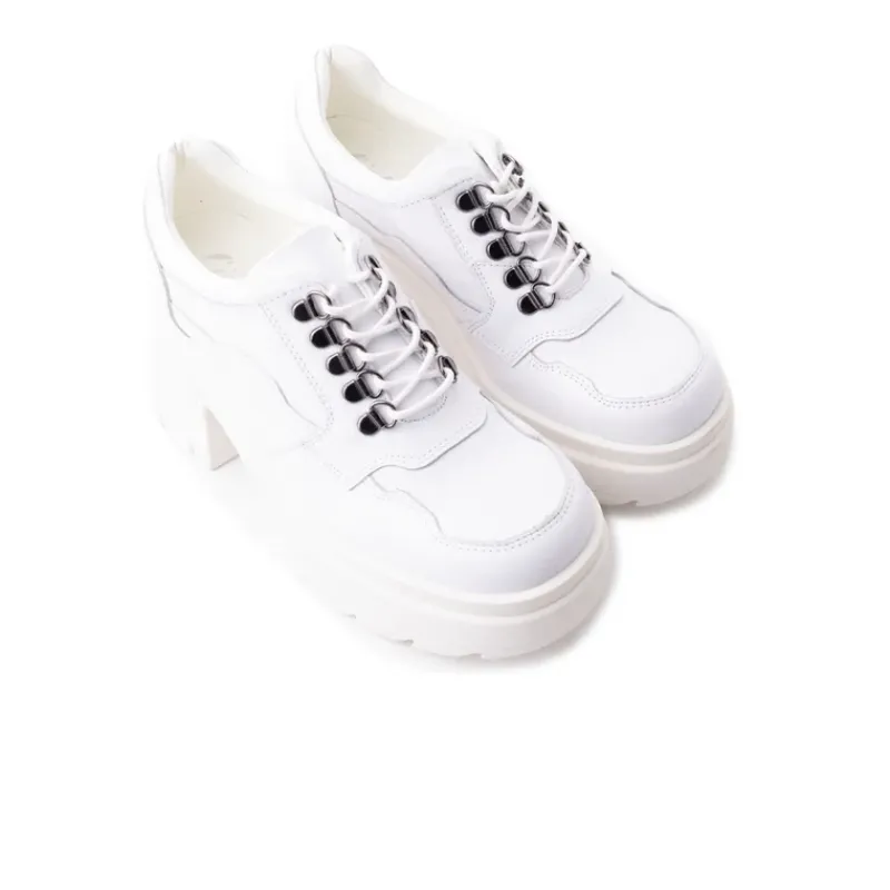 Lace-up-L'INTERVALLE Rowdy White Leather