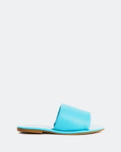 Flats-L'INTERVALLE Rum Blue Leather