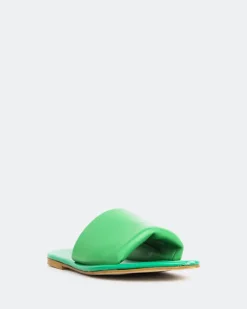 Flats-L'INTERVALLE Rum Green Leather