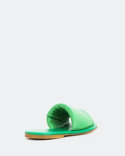 Flats-L'INTERVALLE Rum Green Leather