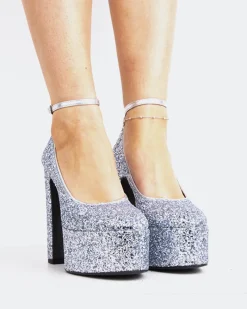 Platforms-L'INTERVALLE Runway Silver Glitter