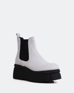 Ankle Boots-L'INTERVALLE Rupert White Leather