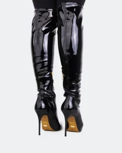 Over-the-knee-L'INTERVALLE Sahar Black Patent