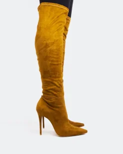 Over-the-knee-L'INTERVALLE Sahar Camel Suede