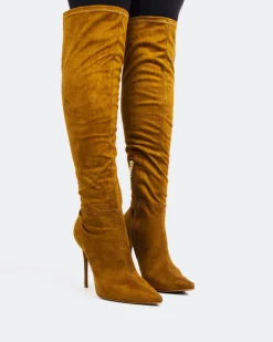 Over-the-knee-L'INTERVALLE Sahar Camel Suede