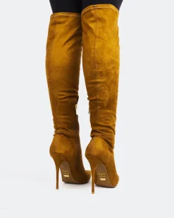 Over-the-knee-L'INTERVALLE Sahar Camel Suede