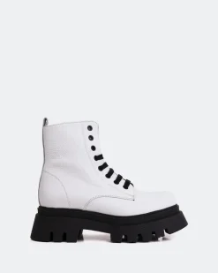 Ankle Boots-L'INTERVALLE Sainz White Leather