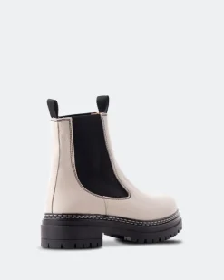 Chelsea|Ankle Boots-L'INTERVALLE Salinas Off White Leather