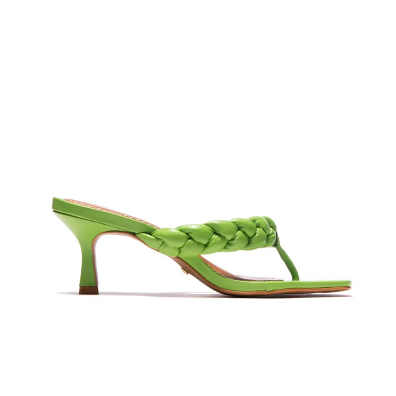 Mid Heels-L'INTERVALLE Saxony Green Leather