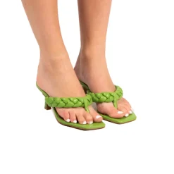 Mid Heels-L'INTERVALLE Saxony Green Leather
