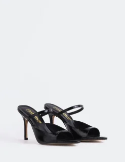 High Heels|Mules-L'INTERVALLE Scilla Black Naplack