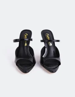 High Heels|Mules-L'INTERVALLE Scilla Black Naplack
