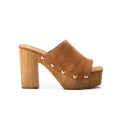 Wood Sandals-L'INTERVALLE Selma Tan Suede