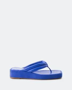Flats-L'INTERVALLE Senda Royal Blue Leather