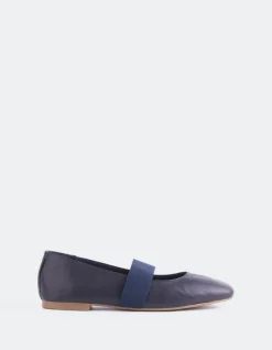 Ballerinas-L'INTERVALLE Seraphina Navy Leather