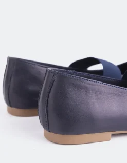 Ballerinas-L'INTERVALLE Seraphina Navy Leather
