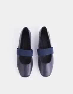 Ballerinas-L'INTERVALLE Seraphina Navy Leather