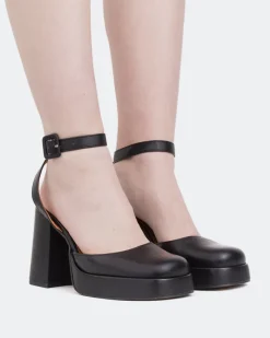 Platforms-L'INTERVALLE Serre Black Leather