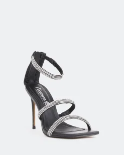 High Heels-L'INTERVALLE Shamari, Black Leather/Cuir Noir
