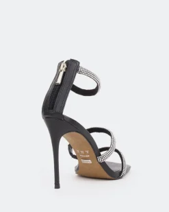 High Heels-L'INTERVALLE Shamari, Black Leather/Cuir Noir