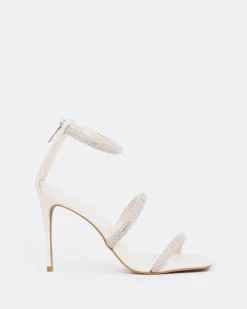 High Heels-L'INTERVALLE Shamari, Off White Leather/Cuir Blanc Cassé