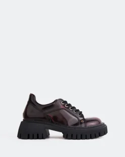 Lace-up-L'INTERVALLE Sheeran Burgundy
