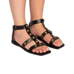 Flats-L'INTERVALLE Shena Black Leather
