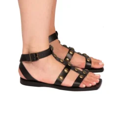 Flats-L'INTERVALLE Shena Black Leather