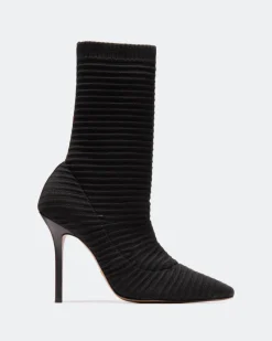 Stretch|Ankle Boots-L'INTERVALLE Sheree Black Knit Stretch