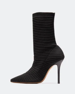 Stretch|Ankle Boots-L'INTERVALLE Sheree Black Knit Stretch