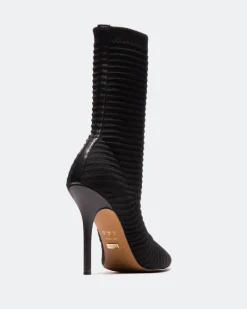 Stretch|Ankle Boots-L'INTERVALLE Sheree Black Knit Stretch