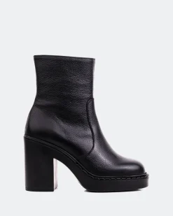 Ankle Boots-L'INTERVALLE Shivers Black Leather
