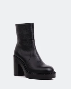 Ankle Boots-L'INTERVALLE Shivers Black Leather