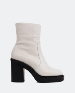 Ankle Boots-L'INTERVALLE Shivers Off White Leather