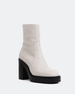 Ankle Boots-L'INTERVALLE Shivers Off White Leather