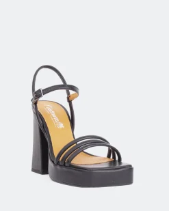 Platform-L'INTERVALLE Shock Black Leather
