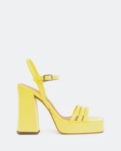 Platform-L'INTERVALLE Shock Yellow Leather